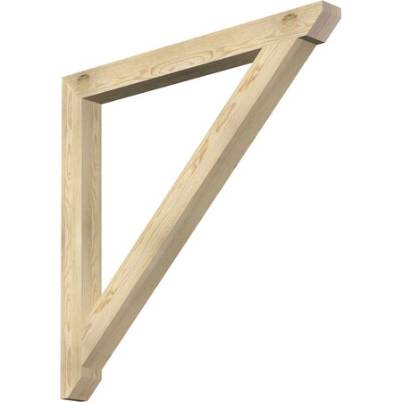 Ekena Millwork Traditional Slat Rough Sawn Bracket, Douglas Fir, 4"W x 46"D x 46"H BKT04X46X46TRA06RDF